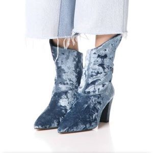 Free People Moonlight Crushed Velvet Boots - Size 39 or US7.5